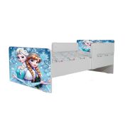 Pat Fete 2-12 Ani Cu Elsa Si Ana, Dubla Protectie, Saltea SafeNest de 160x80 Cm Ptv6840
