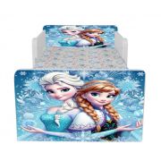 Pat Fete 2-12 Ani Cu Elsa Si Ana, Dubla Protectie, Saltea SafeNest de 160x80 Cm Ptv6840