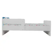 Pat Fete 2-12 Ani Cu Elsa Si Ana, Dubla Protectie, Saltea SafeNest de 160x80 Cm Ptv6840