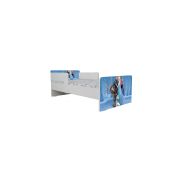 Pat Copii Frozen Cu Paravane Dubla Protectie si Cu Saltea SafeNest 140x70 Cm  Ptv7016