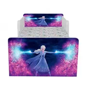 Patut Pentru Fetite 2-6 Ani Frozen 2, Cu Dubla Protectie Si Saltea SafeNest de 130x60 Cm Ptv7030