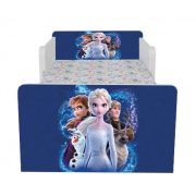 Pat Pentru Fetite 2-8 Ani Frozen 4, Cu Dubla Protectie Si Saltea SafeNest de 140x70 Cm Ptv7073