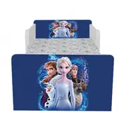 Pat Pentru Fetite 2-8 Ani Frozen 4, Cu Dubla Protectie Si Saltea SafeNest de 140x70 Cm Ptv7073