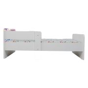 Pat De Fete 2-12 Ani Frozen Flowers, Cu Dubla Protectie Si Saltea SafeNest de 160x80 Cm Ptv6823