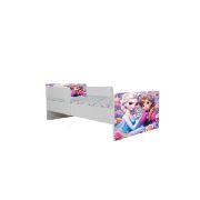 Pat Pentru Fete 2-16 Ani Frozen Flowers, Cu Dubla Protectie Si Saltea 180x80 Cm Ptv6826
