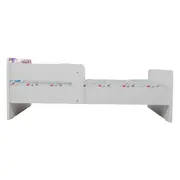 Pat Pentru Fete 2-16 Ani Frozen Flowers, Cu Dubla Protectie Si Saltea SafeNest 180x80 Cm Ptv6826