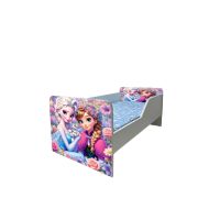 Patut Pentru Fetite 2-6 Ani Frozen Flowers, Model Sleepy Cu Saltea SafeNest 130x60 Cm Ptv6562