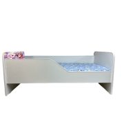 Patut Pentru Fetite 2-6 Ani Frozen Flowers, Model Sleepy Cu Saltea 130x60 Cm Ptv6562