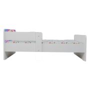 Pat Copii Frozen Rainbow Cu Paravane Dubla Protectie si Cu Saltea Inclusa 140x70 Cm  Ptv6802
