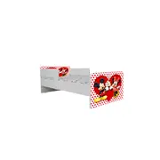 Patut Pentru Fetite Si Baietei Cu Mickey Si Minnie, Cu Dubla Protectie/paravane Si Saltea SafeNest De 130x60 Cm Ptv7100
