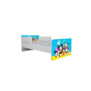 Pat Copii Mickey Si Prietenii Cu Paravane Dubla Protectie si Cu Saltea SafeNest 180x80 Cm  Ptv7132