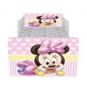 Pat Pentru Fete Cu Imprimeu Inspirat Din Personajul Minnie 2, Cu Dubla Protectie/ Paravane, Cu Saltea Inclusa De 160x80 Cm Ptv7163
