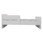 Pat Pentru Fete Cu Imprimeu Inspirat Din Personajul Minnie 2, Cu Dubla Protectie/ Paravane, Cu Saltea SafeNest De 160x80 Cm Ptv7163