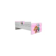 Pat Copii Paw Patrol Pink Cu Paravane Dubla Protectie si Cu Saltea Inclusa 160x80 Cm  Ptv7196