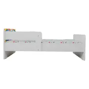 Pat Copii Paw Patrol Space Cu Paravane Dubla Protectie si Cu Saltea SafeNest 140x70 Cm Ptv6710