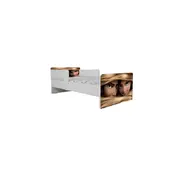 Pat Copii Rapunzel Cu Paravane Dubla Protectie si Cu Saltea SafeNest 140x70 Cm  Ptv7229