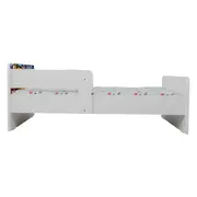 Pat Copii Scooby-doo Cu Paravane Dubla Protectie si Cu Saltea SafeNest 160x80 Cm  Ptv7251