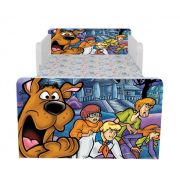Pat Copii Scooby-doo Cu Paravane Dubla Protectie si Cu Saltea SafeNest 160x80 Cm  Ptv7251