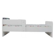 Pat Copii Sofia Cu Dubla Cu Paravane Dubla Protectie si Cu Saltea SafeNest 140x70 Cm  Ptv6784