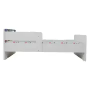 Pat Copii 2-16 ani Sofia Cu Dubla Cu Paravane Dubla Protectie si Cu Saltea SafeNest 180x80 Cm Ptv6790