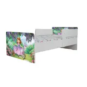 Pat Copii 2-16 ani Sofia Cu Dubla Cu Paravane Dubla Protectie si Cu Saltea SafeNest 180x80 Cm Ptv6790
