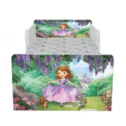 Pat Copii 2-16 ani Sofia Cu Dubla Cu Paravane Dubla Protectie si Cu Saltea SafeNest 180x80 Cm Ptv6790