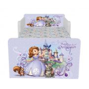Pat Copii Sofia 1 Cu Paravane Dubla Protectie si Cu Saltea SafeNest 140x70 Cm  Ptv7265