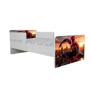 Pat Spiderman De Baieti Mai Mici 2-6 Ani, Cu Dubla Protectie, Cu Saltea SafeNest 130x60 Cm Ptv6687