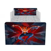 Pat Copii Imprimat Cu Spiderman De Baieti 2-6 Ani Cu Paravane Dubla Protectie Cu Saltea SafeNest 130x60 Cm  Ptv7274