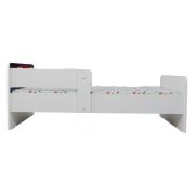 Pat Copii Imprimat Cu Spiderman De Baieti 2-6 Ani Cu Paravane Dubla Protectie Cu Saltea SafeNest 130x60 Cm  Ptv7274