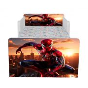 Pat Cu Spiderman De Baieti 2-8 Ani, Cu Protectie Dubla, Are Inclusa Salteaua 140x70 Cm Ptv6693