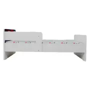 Pat Spiderman De Baieti 2-8 Ani, Cu Protectie Dubla, Cu Salteaua 140x70 Cm Inclusa Ptv7282