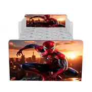 Pat Spiderman De Baieti 2-16 Ani, Cu Dubla Protectie, Cu Saltea SafeNest 180x80 Cm Ptv6699