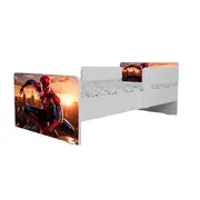 Pat Spiderman De Baieti 2-16 Ani, Cu Dubla Protectie, Cu Saltea SafeNest 180x80 Cm Ptv6699