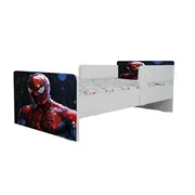Pat Cu Spiderman 2 De Baieti 2-8 Ani, Cu Protectie Dubla, Cu Saltea SafeNest 140x70 Cm Ptv7298