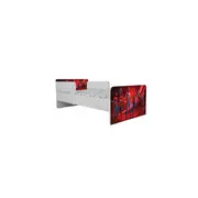 Pat Cu Spiderman 3 Pentru Baieti 2-8 Ani, Cu Protectie Dubla, Cu Saltea SafeNest 140x70 Cm Ptv7314