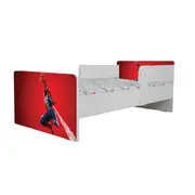 Pat Baieti 2-12 Ani Imprimat Cu Spiderman 4 , Cu Dubla Protectie, Saltea SafeNest 160x80 Cm Inclusa Ptv7335