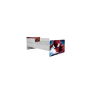 Pat Baietei 2-6 Ani Cu Spiderman 5 Cu Dubla Protectie + Saltea SafeNest 130x60 Cm Ptv7342