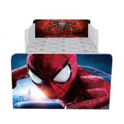 Pat Baietei 2-6 Ani Cu Spiderman 5 Cu Dubla Protectie + Saltea SafeNest 130x60 Cm Ptv7342