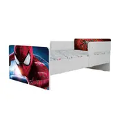 Pat Baietei 2-6 Ani Cu Spiderman 5 Cu Dubla Protectie + Saltea SafeNest 130x60 Cm Ptv7342