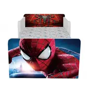 Pat De Baieti 2-8 Ani Imprimat Cu Spiderman 5 Cu Protectie Dubla, Cu Saltea SafeNest 140x70 Cm Ptv7350
