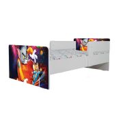 Pat Copii Tom&Jerry 2-16 ani Cu Paravane Dubla Protectie si Cu Saltea Inclusa 180x80 Cm  Ptv7376