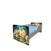 Pat Copii Alba Ca Zapada Model Sleepy 2-16 ani Cu Saltea SafeNest 180x80 Cm  Ptv5735