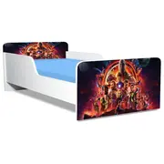 Pat Copii Avengers Model Creativ 2-8 ani Cu Saltea SafeNest 140x70 Cm  Ptv5008