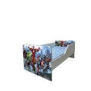 Pat Copii Avengers Model Sleepy 2-8 ani Cu Saltea SafeNest 140x70 Cm  Ptv5839