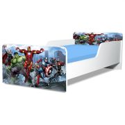 Pat Copii Avengers 2 Model Creativ 2-6 ani Cu Saltea SafeNest 130x60 Cm  Ptv5018