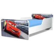Pat Copii Cars 2 Model Creativ 2-6 ani Cu Saltea Inclusa 130x60 Cm  Ptv5048
