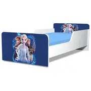 Pat Copii Frozen Model Creativ 2-6 ani Cu Saltea SafeNest 130x60 Cm  Ptv5063