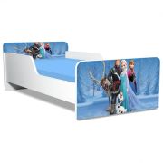 Patut Pentru Fetite 2-6 Ani Frozen 1, Model Creativ, Cu Saltea SafeNest 130x60 Cm Inclusa Ptv5159