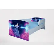 Patut Pentru Fetite 2-6 Ani Frozen 3, Cu Protectie Si Saltea SafeNest 130x60 Cm Inclusa Ptv4661